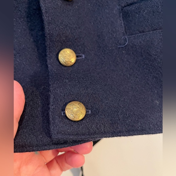 Vintage Civil War Reenactment Union Navy Blue Gold buttons Military Vest - Picture 2 of 9